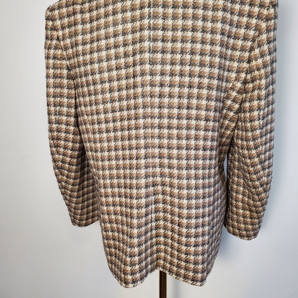 Vintage London Fog Collectables Houndstooth Single Breast Blazer Jacket - Picture 7 of 7